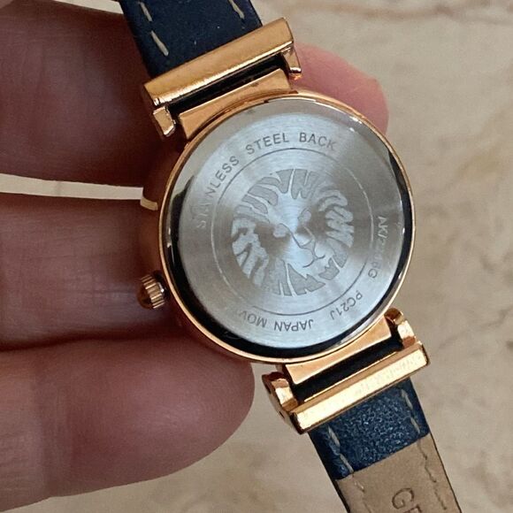 Anne Klein Rose Gold Women's Leather Strap Watch - Picture 10 of 15